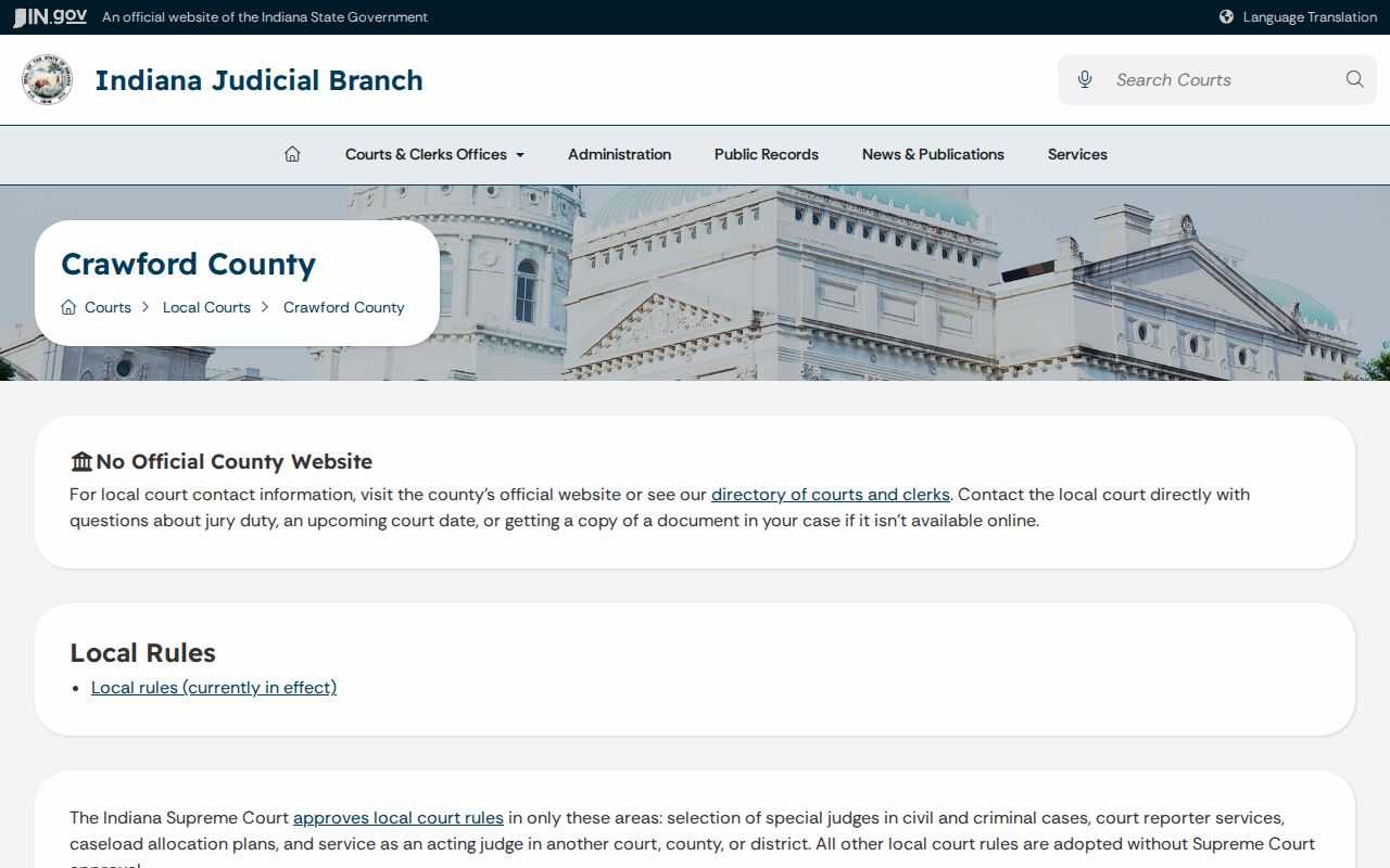 Crawford County warrant records District 24 court page